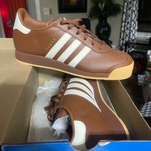 Adidas Samoa Brown and White Sneakers